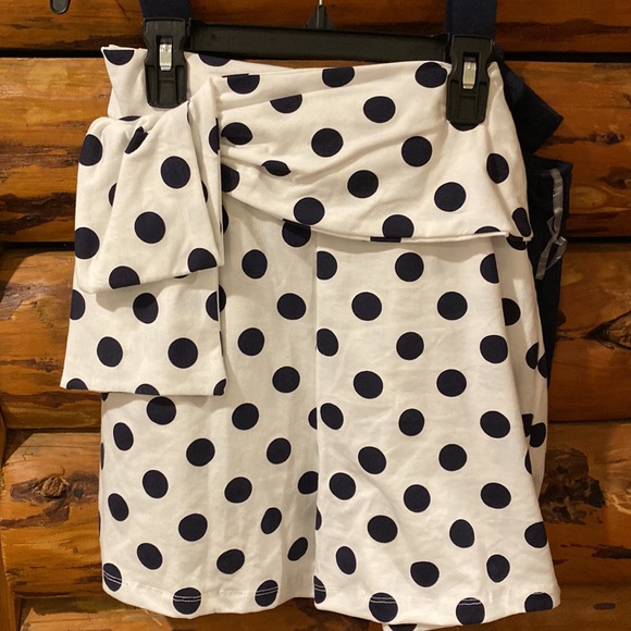 Rare Editions 2 piece shorts and top set. Navy and white. Girls 16 - Picture 3 of 5